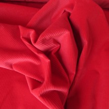 Cherry Red Cotton Corduroy fabric 
