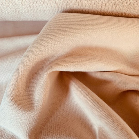 Nude French Terry knit fabric