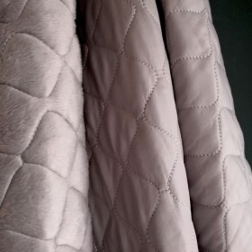 Grey Quilted fabric