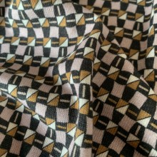  Viscose Jersey fabric Vintage Geometry