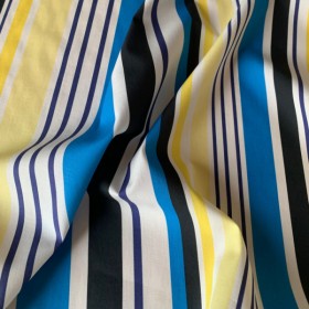 Blue and Yellow striped Cotton Transat