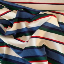  Striped Cotton Jersey fabric Honfleur