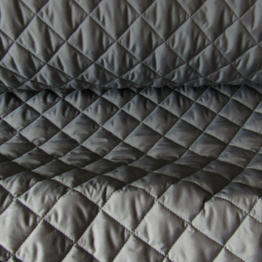 Quilted fabric double face Grey mud